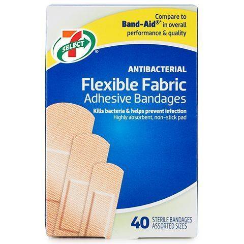 7-Select Flexible Fabric Adhesive Bandages 40 Count