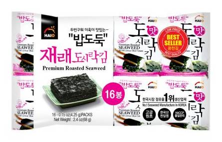 Haio Premium Roasted Seaweed (0.15 oz, 16 ct)