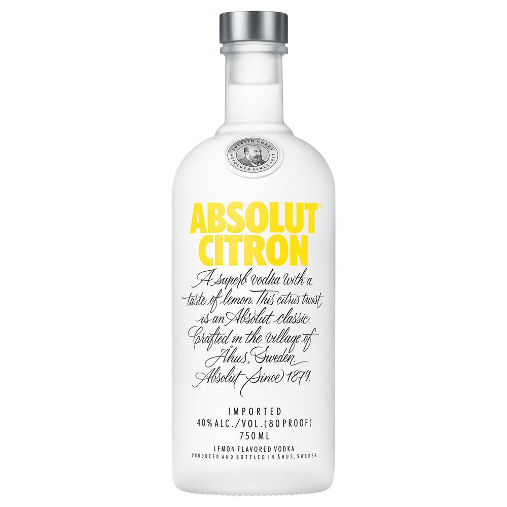 Absolut Citron Vodka (750 ml)