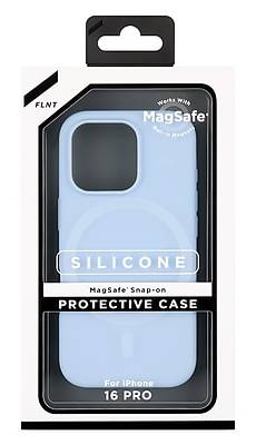 FLNT Silicone MagSafe Snap-On Protective Case for iPhone 16 PRO, Shock Absorbing, Skyride (IC8062M-16P-BLM)