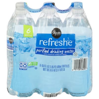 Signature Select Refreshe Purified Drinking Water (6 x 16.9 fl oz)