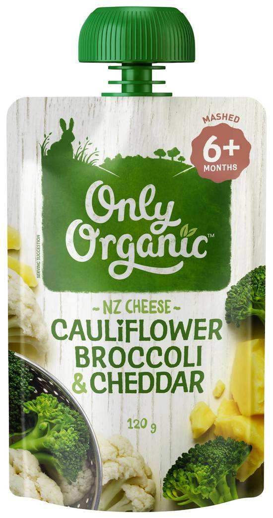 Only Organic Cauliflower Broccoli & Cheddar 120g