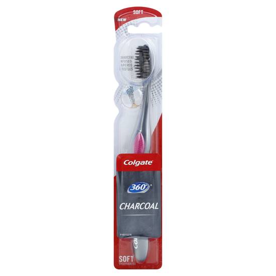 Colgate Toothbrush Soft 360 Degrees Charcoal Blister pack (1 ct)