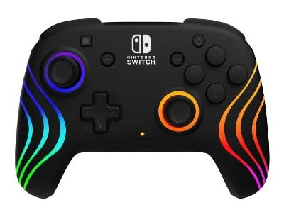 PDP Afterglow Wave Wireless Rgb Gaming Controller For Nintendo Switch, Black