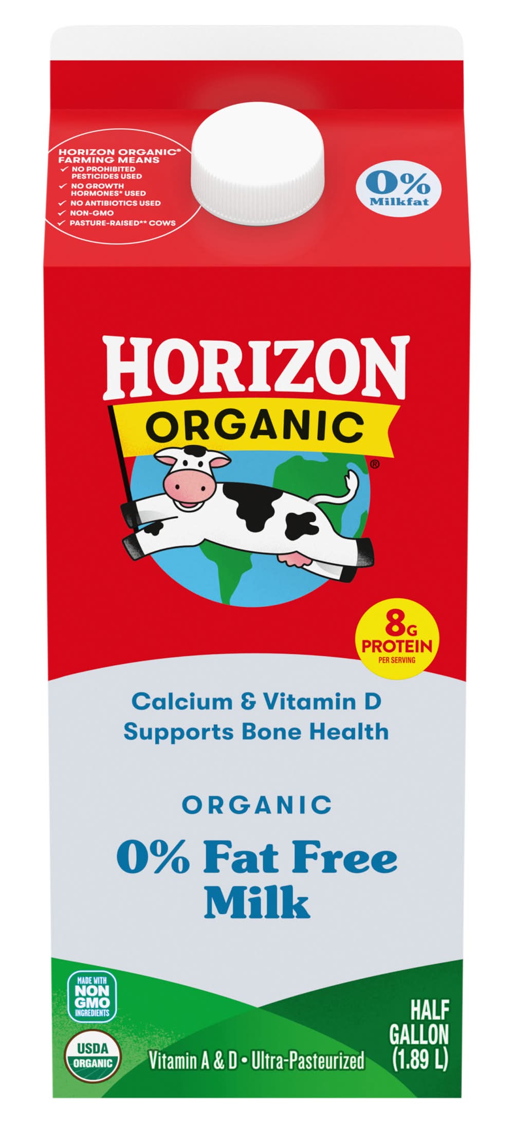 Horizon Organic Pasture Raised Fat Free Milk (0.5 gal)