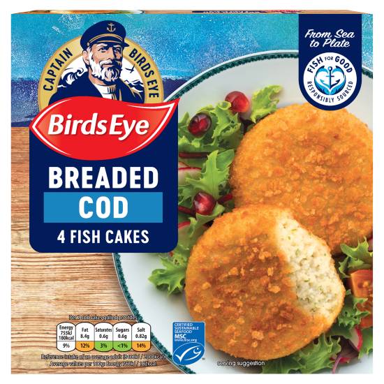 Birds Eye Breaded Cod Fish Cakes (4 pack)