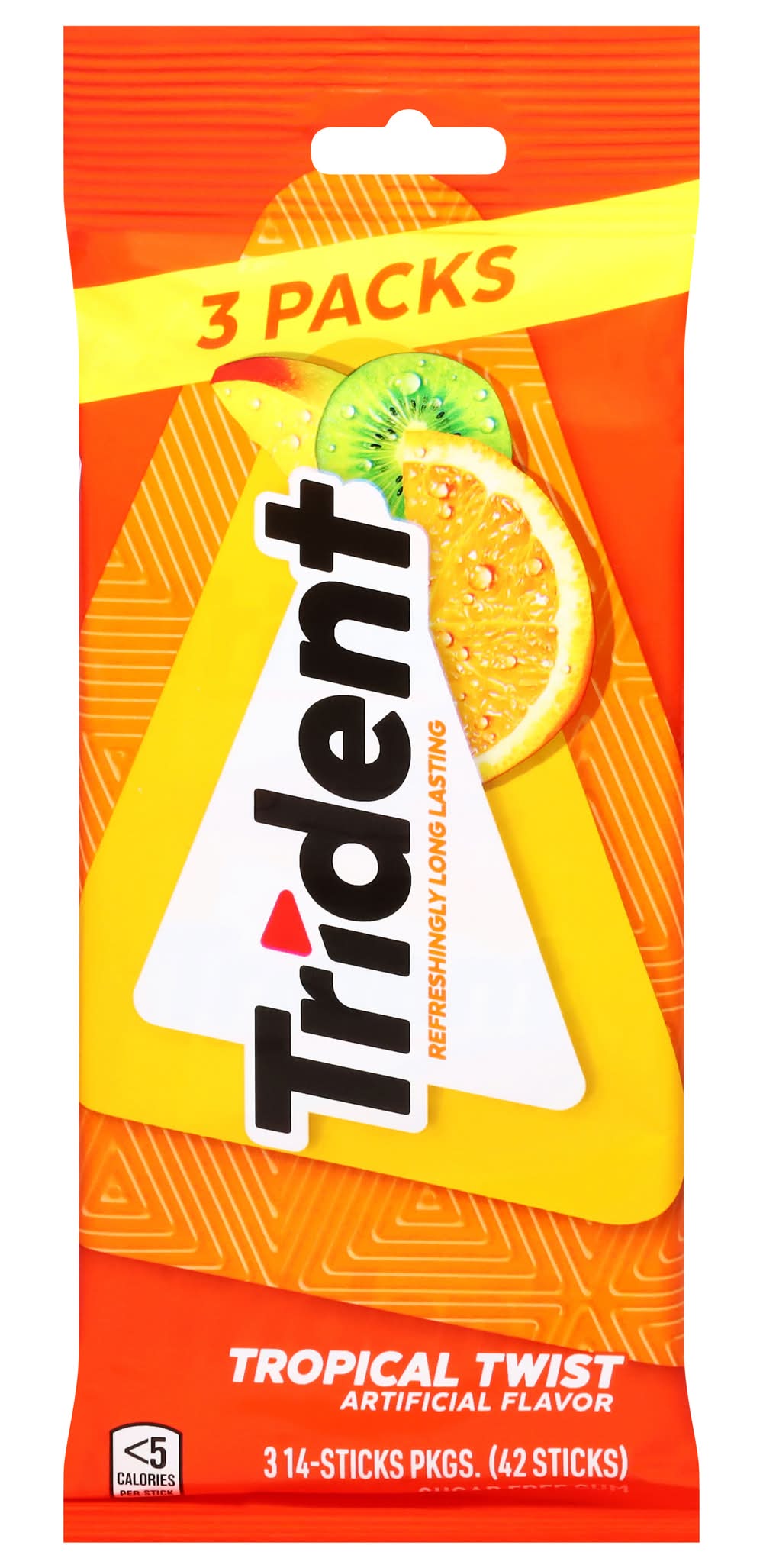 Trident Refreshingly Long Lasting Gums, Tropical Twist (3 ct)