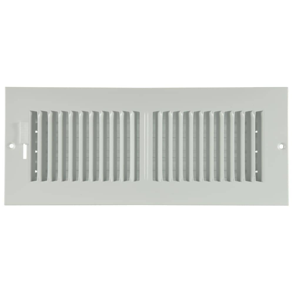 RELIABILT 14-in x 6-in 2-way Aluminum White Sidewall/Ceiling Register | 5221406WH