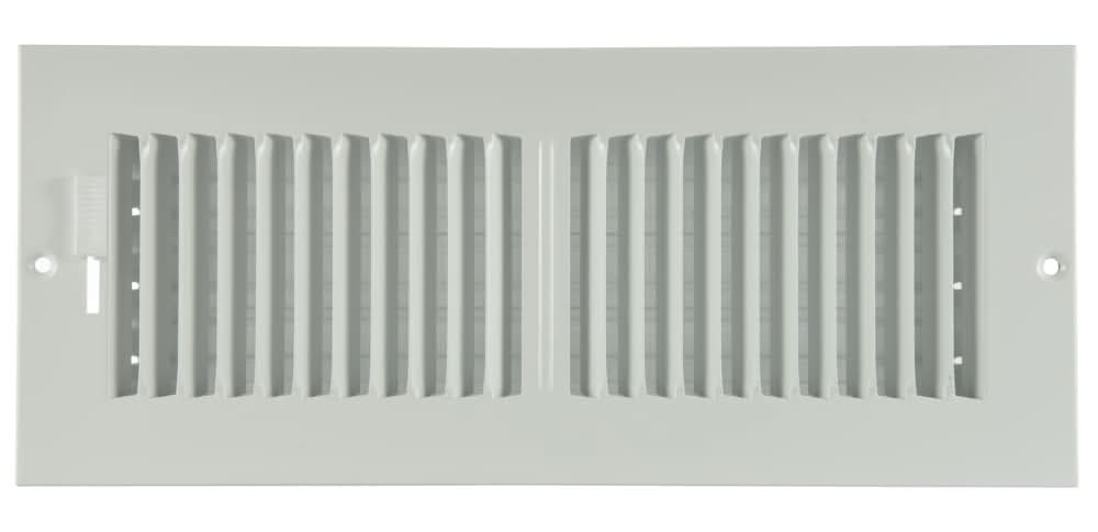RELIABILT 12-in x 6-in 2-way Steel White Sidewall/Ceiling Register
