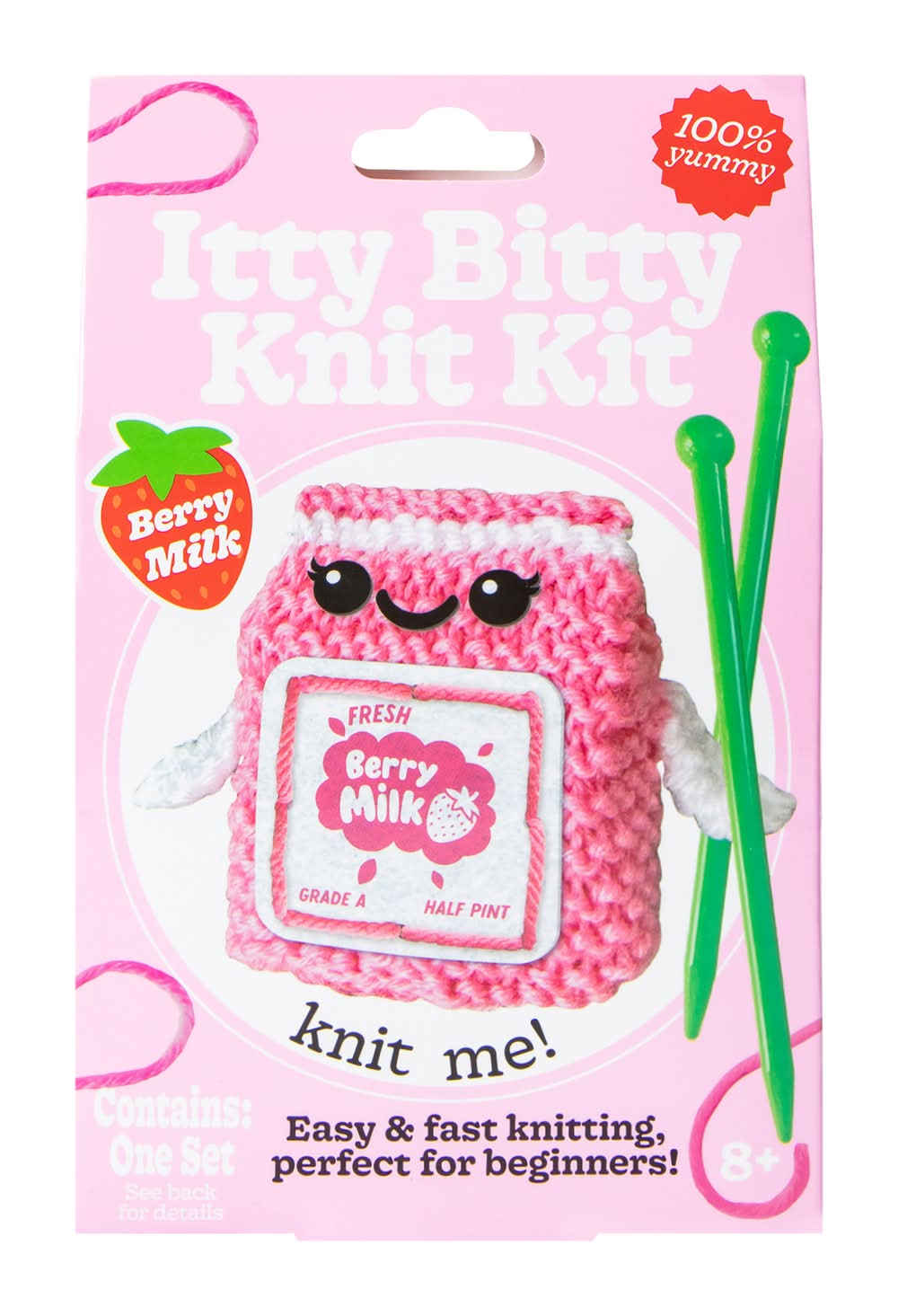 Itty Bitty Knit Kit Berry Milk
