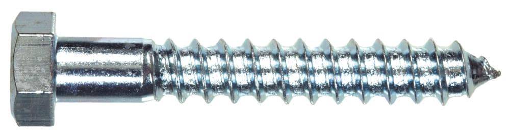 Hillman 1/4-in x 1-1/2-in Silver Zinc-Plated Hex-Head Interior Lag Screws | 230009