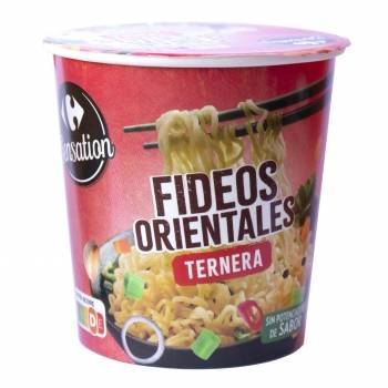 Fideos orientales de ternera Sensation Carrefour 65 g.