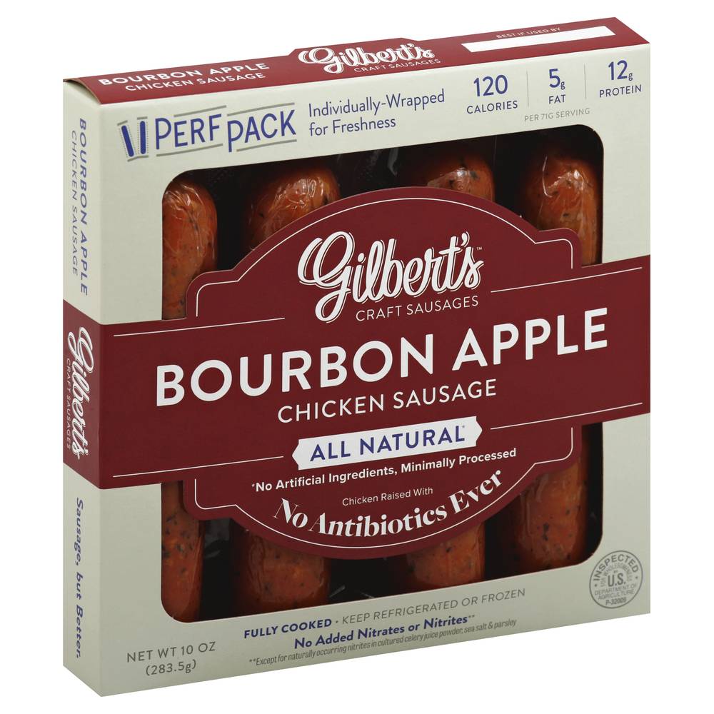 Gilbert's Bourbon Apple Chicken Sausage (10 oz)