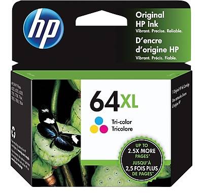 Hp 64xl High-Yield Tri-Color Ink Cartridge, N9j91an