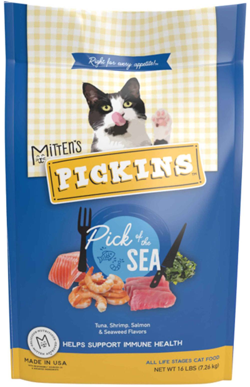 Mitten's Pickins Pick of the Sea Dry Cat Food, 16 Pounds