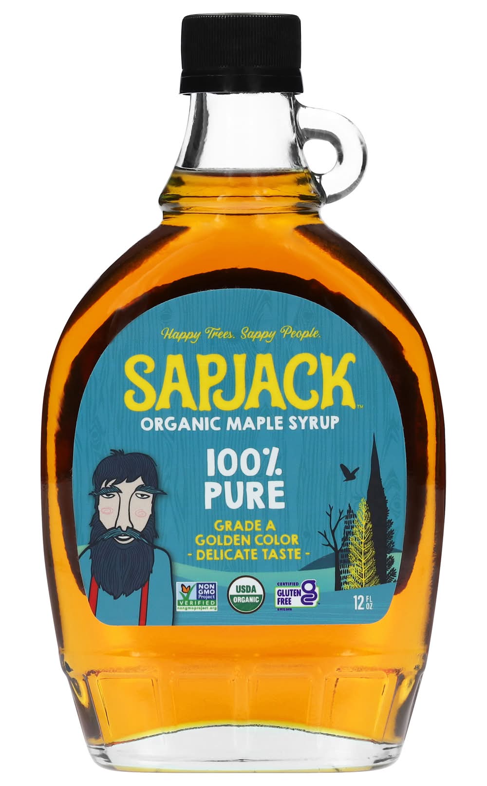 SAPJACK Golden Organic Maple Syrup (12 fl oz)