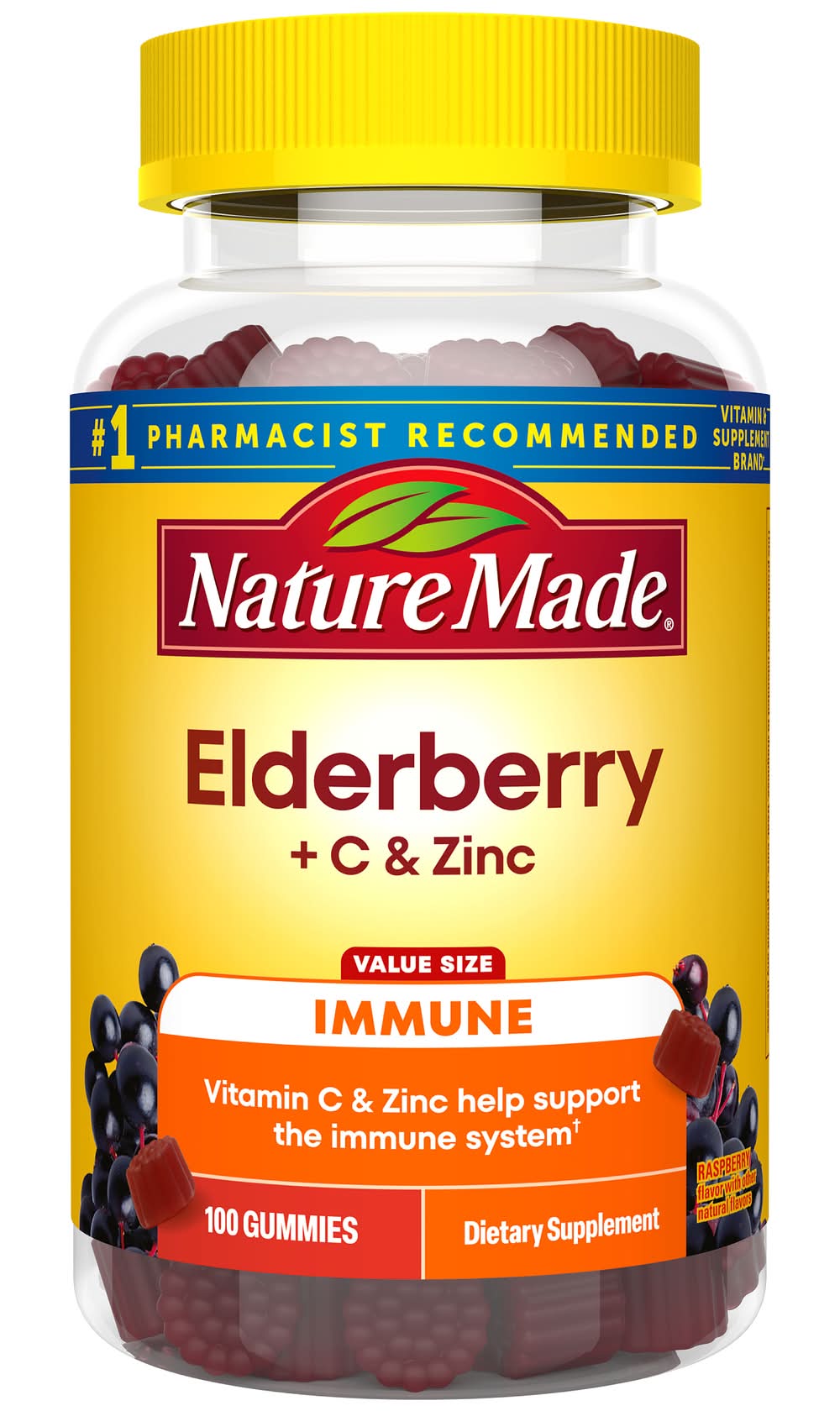 Nature Made Value Size Gummies Raspberry Elderberry (0.82 lbs)