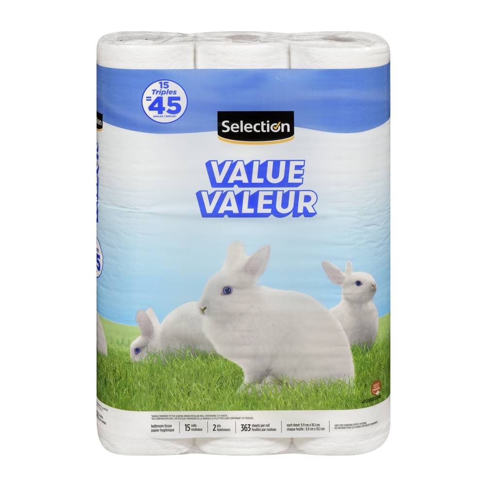Selection 363sheets Triple 2ply Bathroom Tissue