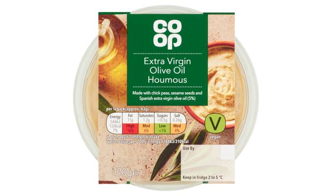 Co-op Extra Virgin Olive Oil Houmous 170g