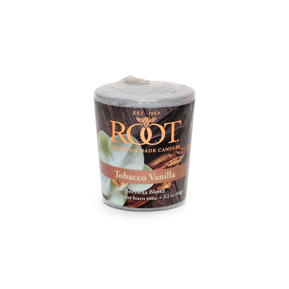 Root 20 Hour Beeswax Blend Votive Candles, Tobacco Vanilla (2.1 oz)