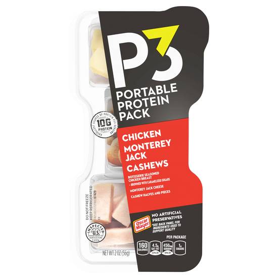 P3 Portable Protein pack (chicken-cashews-cheese)