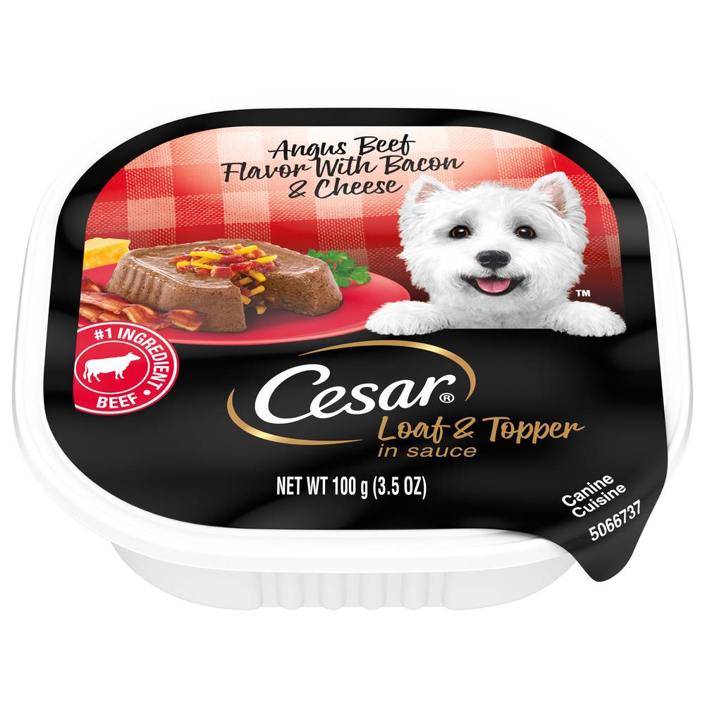 Cesar Angus Beef Flavor With Bacon & Cheese Dog Food (3.5 oz)