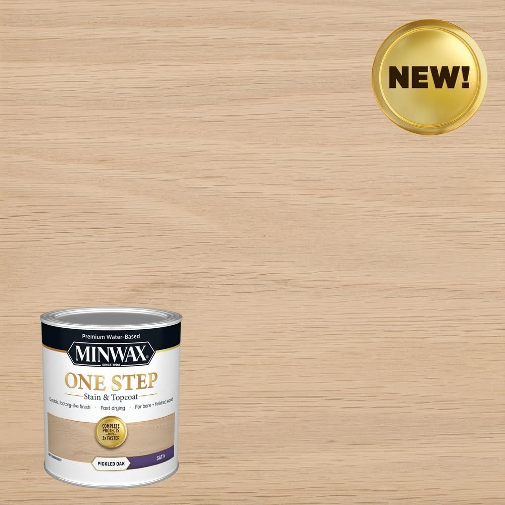 Minwax One Step Water-based Pickled Oak Semi-transparent Satin Interior Stain ( 1-quart )
