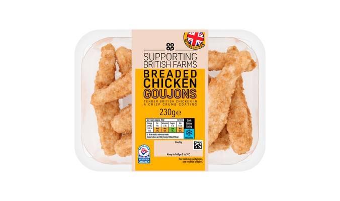 Co-op British Breaded Chicken Goujons 230g