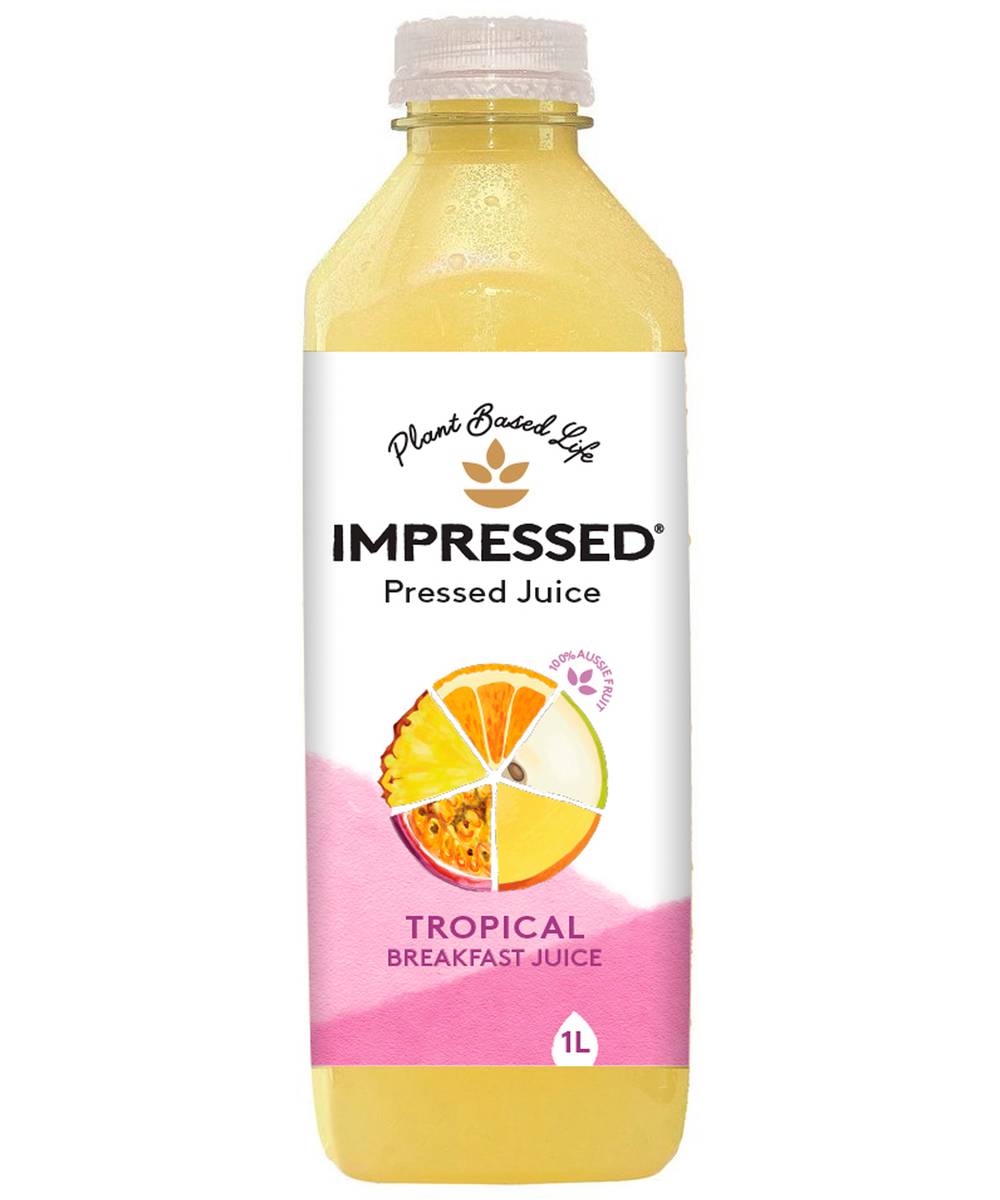 Impressed Pressed Breakfast Juice, Tropical (1L)