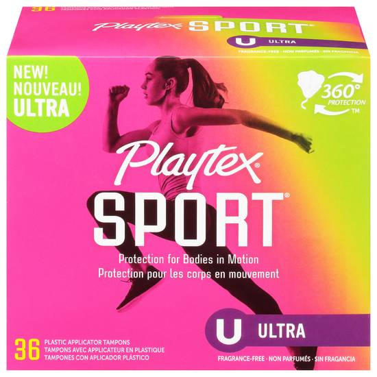 Playtex Sport Ultra Plastic Applicator Tampons