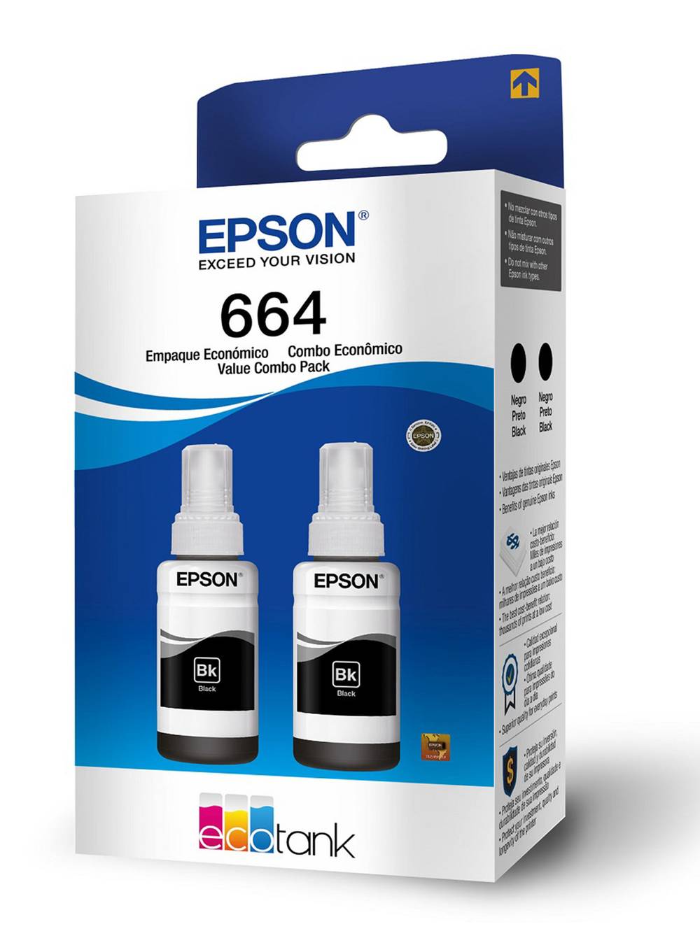 Epson pack botellas de tinta negro t544 x 2