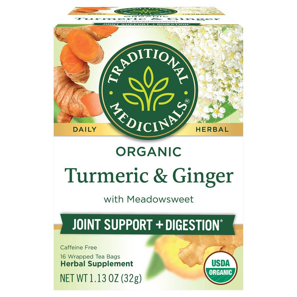 Traditional Medicinals Organic Turmeric and Ginger Herbal Tea (0.07 oz, 16 ct)