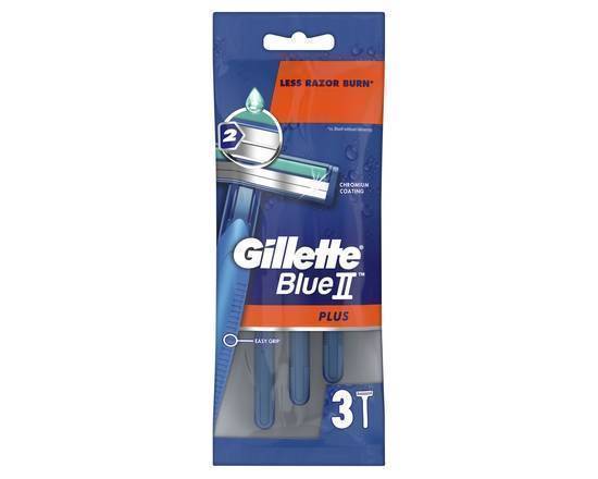 Gillette Blue II Plus Men's Disposable Razors x3