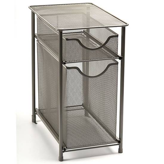 Squared Away™ 2-Tier Metal Mesh Cabinet Drawer in Nickel