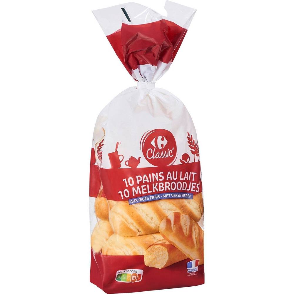 Pains au lait CARREFOUR CLASSIC' - le paquet de 10 - 350g