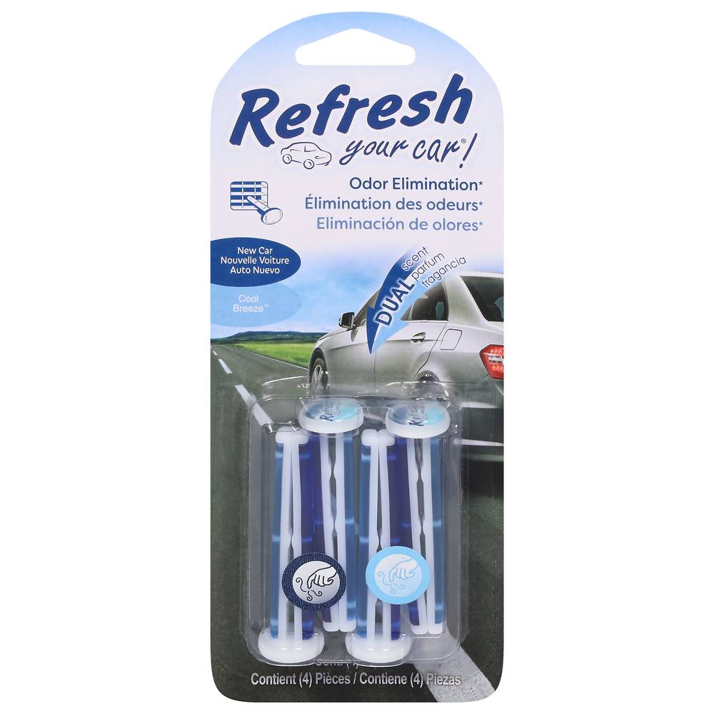 Refresh Your Car! New Car Cool Breeze Auto Vent Sticks (4 ct)