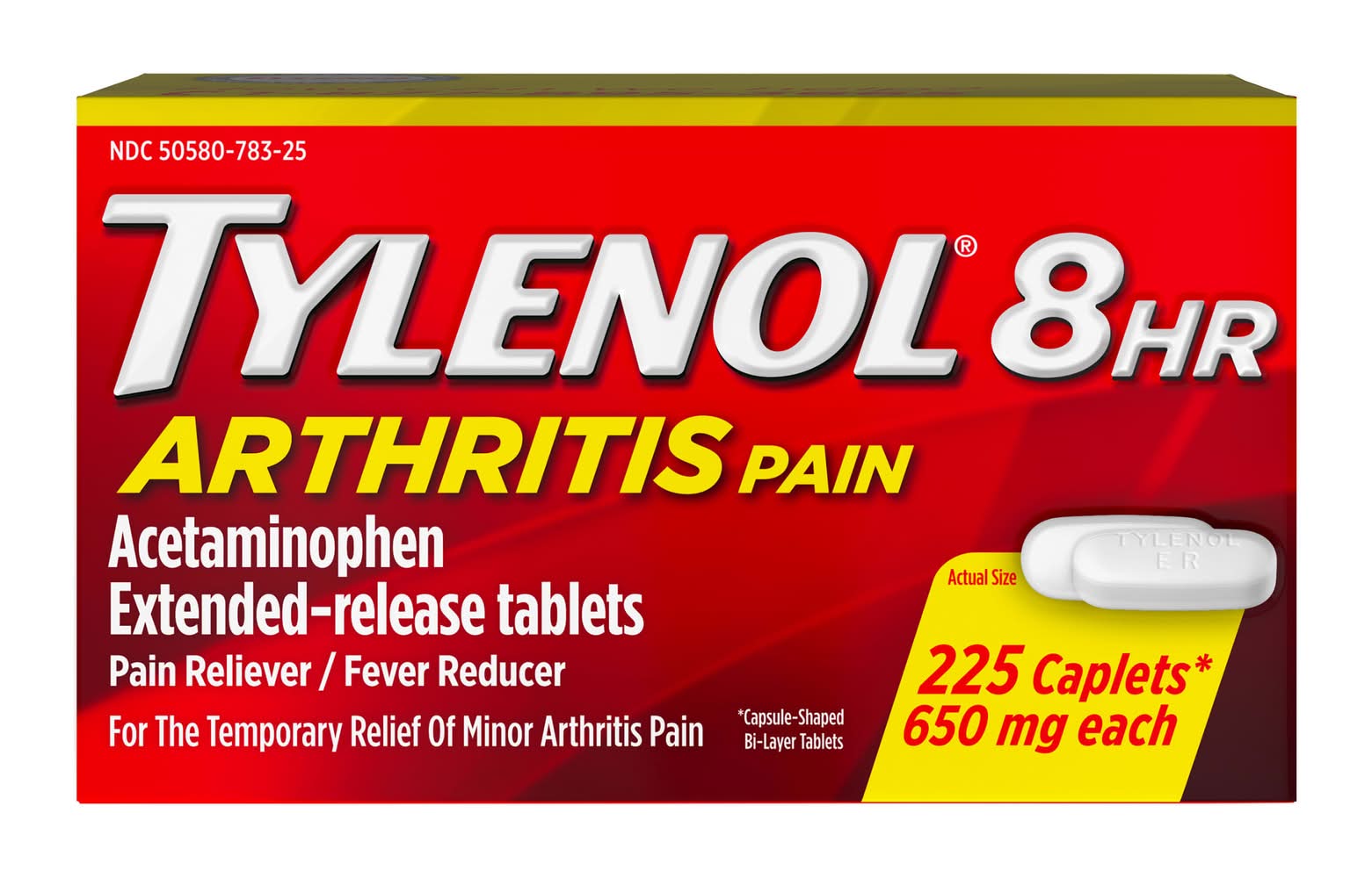 Tylenol Arthritis Pain Acetaminophen Extended-Release Tablets 650 mg (225 ct)