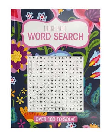 Large Print Puzzles Word Search Book Purple
