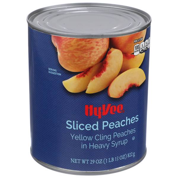 Hy-Vee Sliced Yellow Cling Peaches in Heavy Syrup