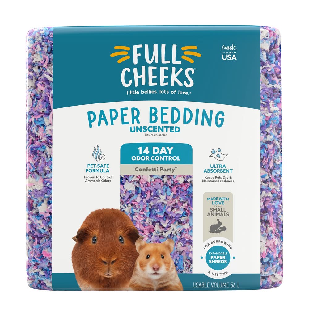 Full Cheeks™ Odor Control Small Pet Paper Bedding - Confetti Party (Size: 56 L)