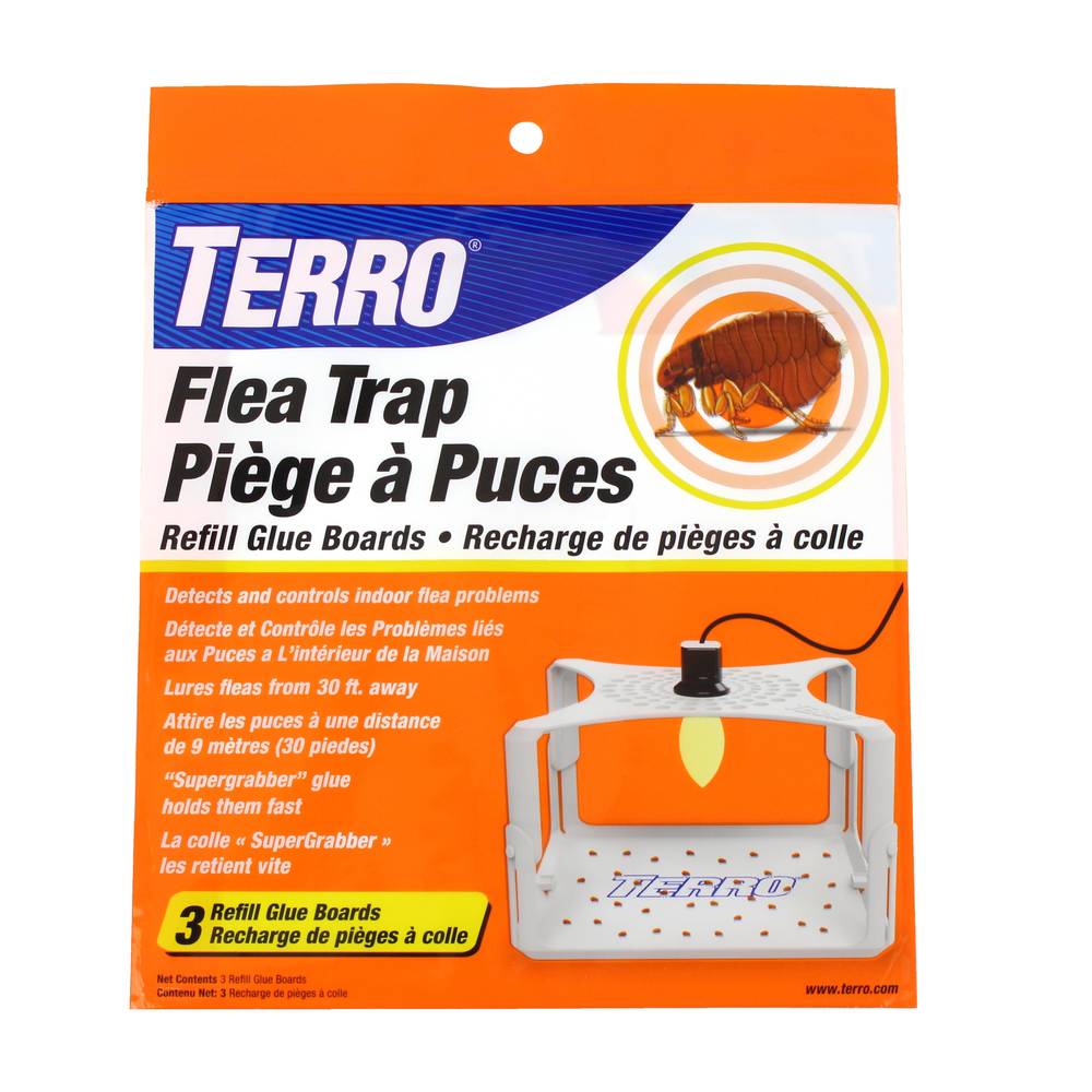 TERRO Flea Trap Refill Glue Boards Indoor Insect Trap (3-Pack) | T231