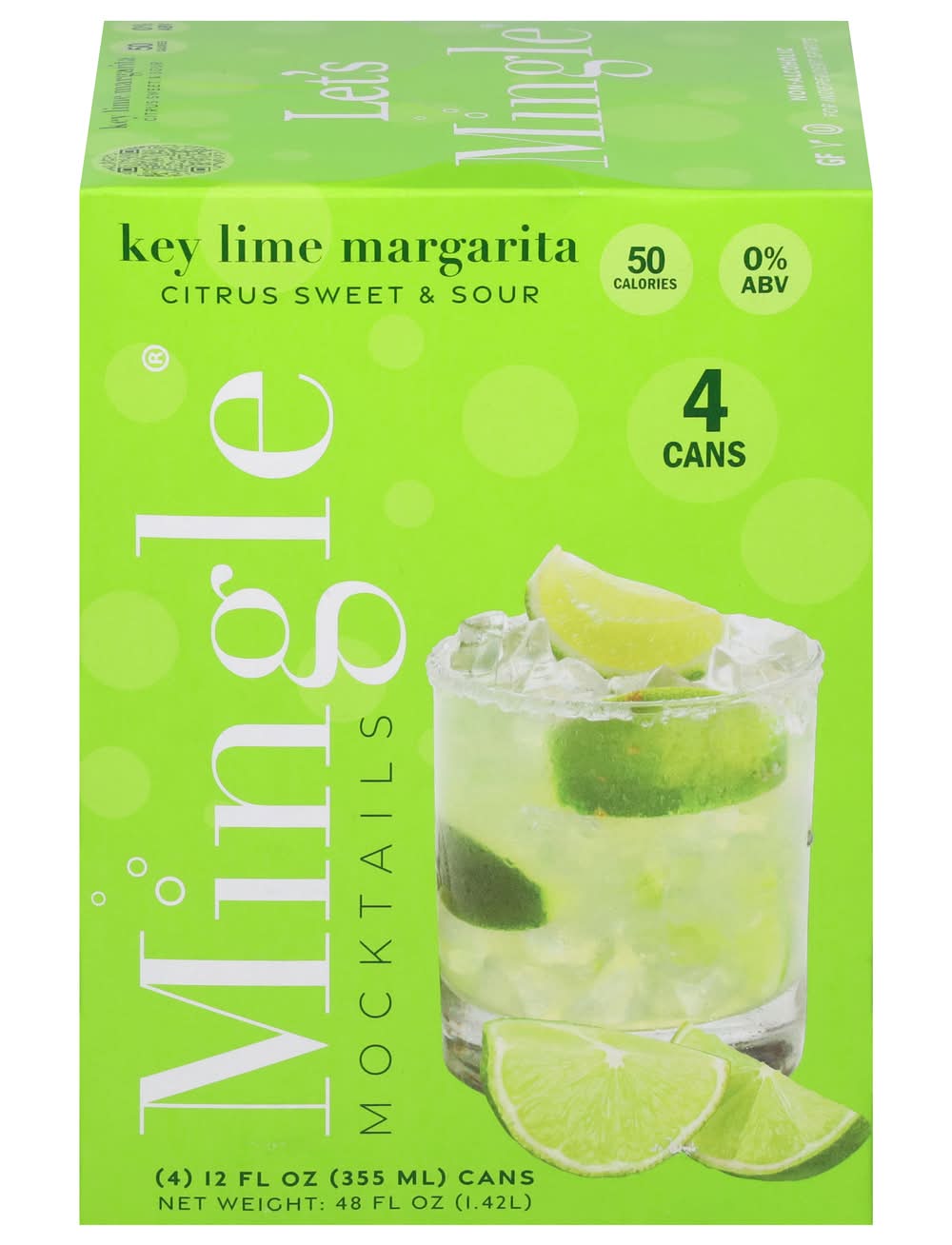 Mingle Key Lime Margarita Mocktails (4 x 12 fl oz)