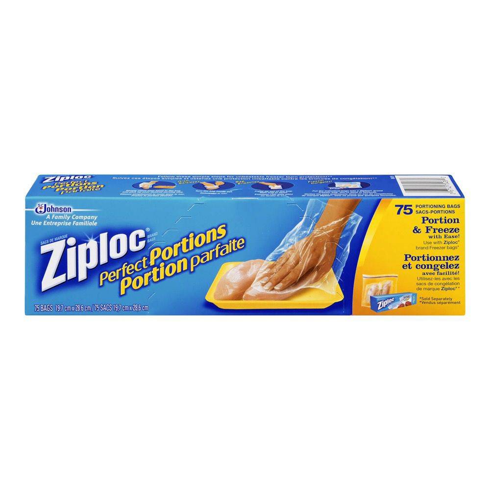 Ziploc sacs de congélation pour portion parfaite (75 un) - perfect portions bags (75 units)