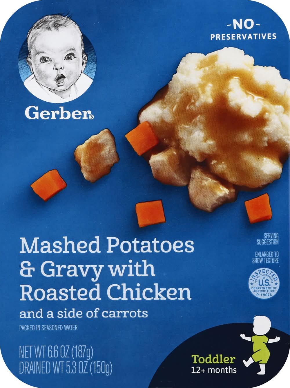 Gerber Mealtime For Toddler Mashed Potatoes & Gravy With Roasted Chicken, 12+ Months (6.6 oz)