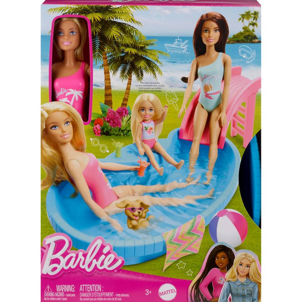 Barbie Pool Playset With Doll 3+