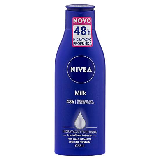 Nivea loção deo-hidratante milk hidratação profunda (200 ml)