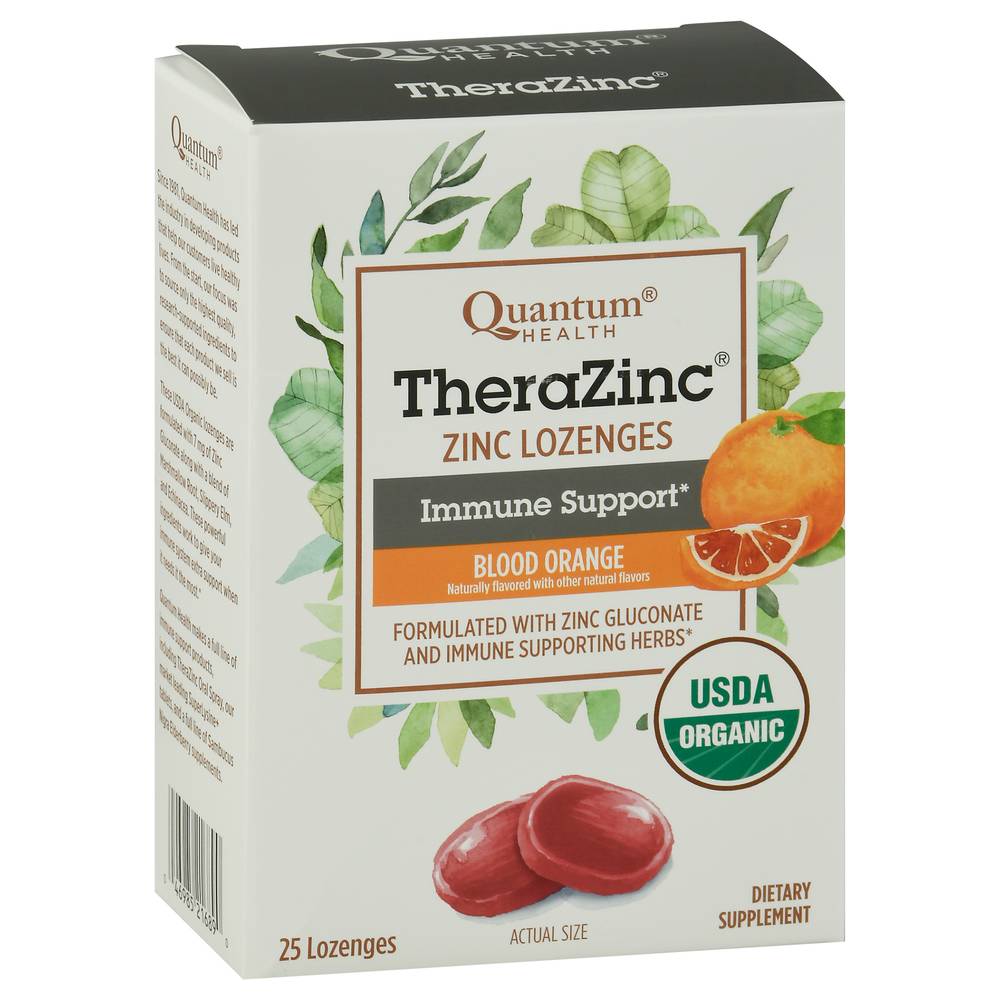 Quantum Health Therazinc Blood Orange Zinc Lozenges