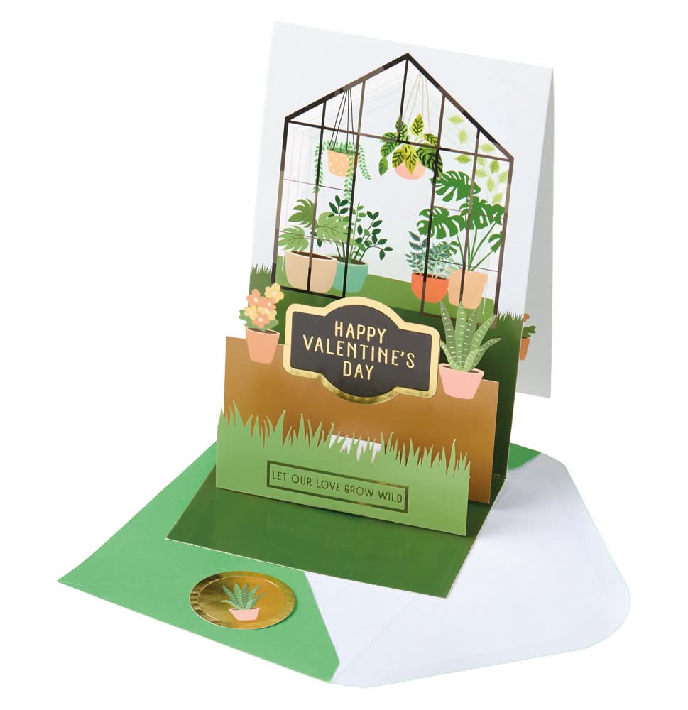 Pembrook Pop Up Valentine's Day Card Greenhouse