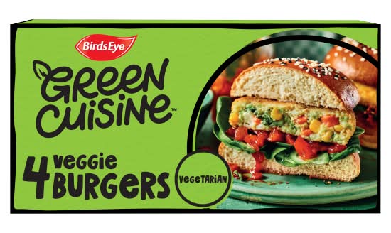 Birds Eye Veggie, Green Cuisine Quarter Pounders (454g)