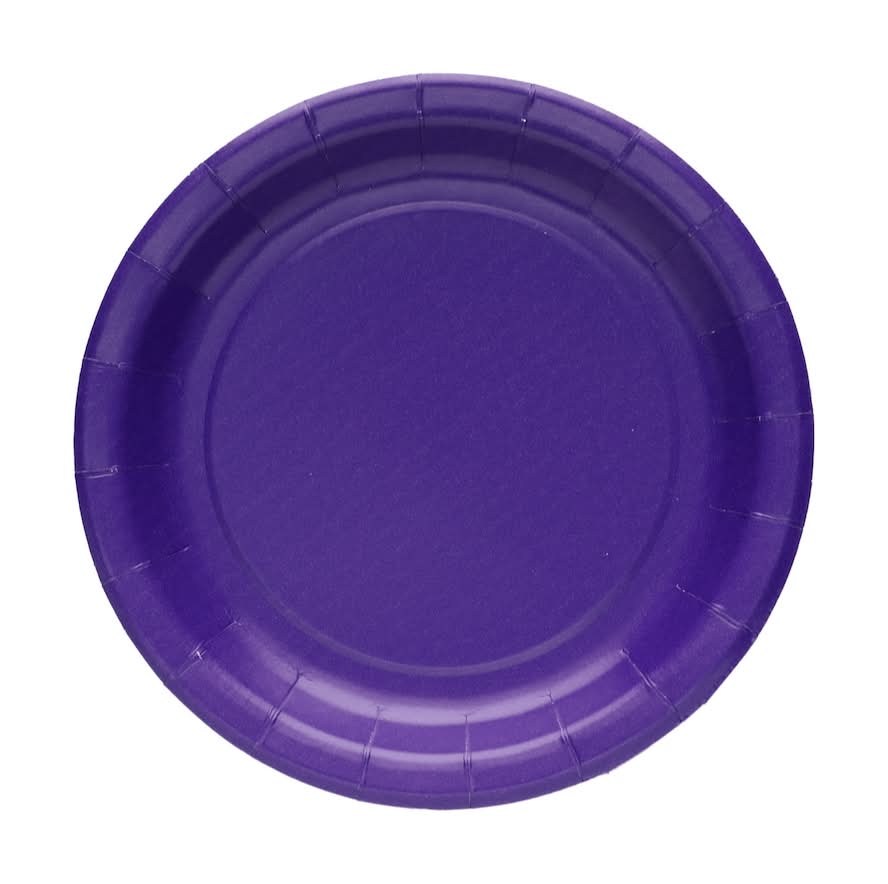 Paper Dessert Plates, Purple (30 ct)